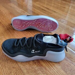 Christian Louboutin Black Sneakers with Red Sole